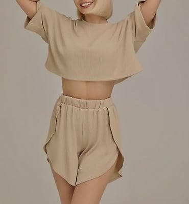 Женская одежда: Костюм с шортами, Топ, Made in KG, Трикотаж, L, S, M — 10