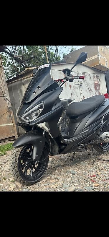 мотоцикл токмок: Скутер/максискутер 150–200 см³, черный, с высоким тонированным — 1
