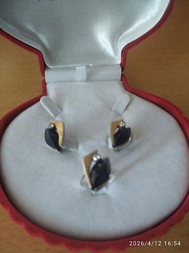 apple watxh: Комплект украшений: кольцо и серьгисеребро 925 проба с позолоченной — 4