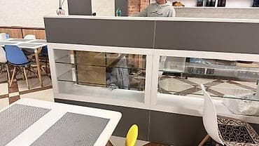 стол учителя: Прилавок-витрина для кафе/кофе-пойнта - Прямой модуль с двухсторонним — 3