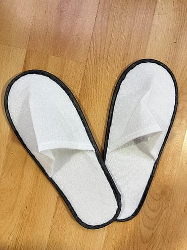 отельные тапочки: ОДНОРАЗОВЫЕ ТАПОЧКИ. Пара одноразовых тапочек белого цвета с закрытым — 7