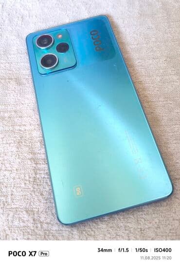 телефон сат: Poco X5 Pro 5G, Колдонулган, 256 ГБ, түсү - Көк, 2 SIM — 1