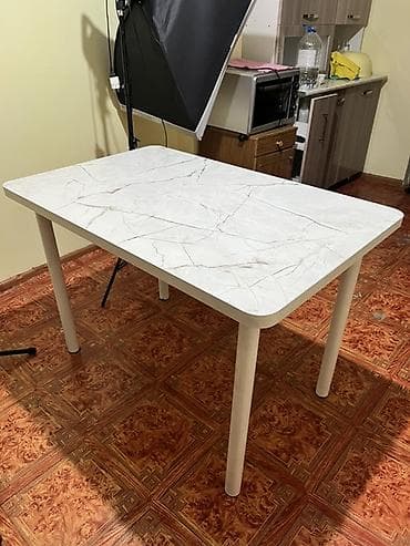 foldable table: Кухонный стол, Прямоугольный, Нераскладной — 1