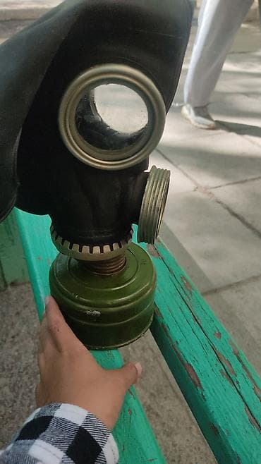 насадка для газа: Противогаз с фильтром - Классическая лицевая часть из чёрной резины с — 2