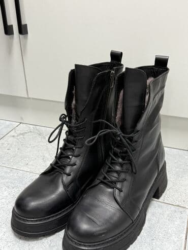 кросовки зимние: Новые ! 40 размер ! Женские черные кожаные ботинки Impero Shoes — 3