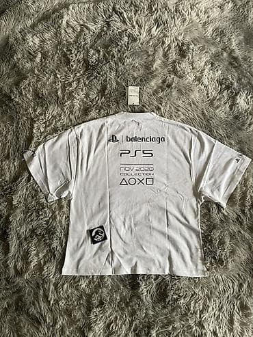 Футболки: Мужская футболка, L, XL, 2XL, Balenciaga, Новый, цвет - Белый — 4