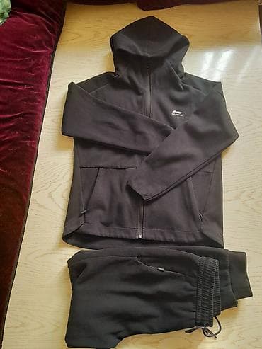 Спортивные костюмы: Спортивный костюм Li-Ning (верх + низ), черный цвет. - Толстовка на — 1