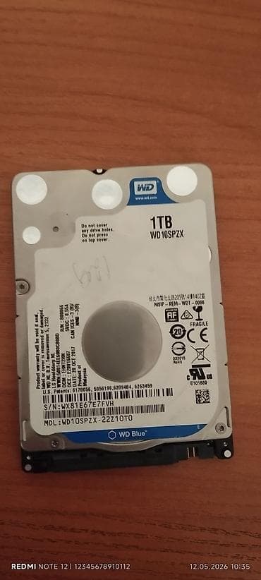 Жесткий диск WD Blue 2.5" 1TB (модель WD10SPZX) - Форм-фактор: 2.5"
