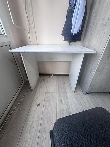 стол учеников: Комплект офисной мебели, Полка, ДСП, цвет - Серый — 4