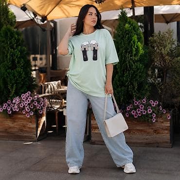 тумак женский: Футболка, Оверсайз, Турция, Хлопок, Новый, 3XL, 4XL, 5XL — 3