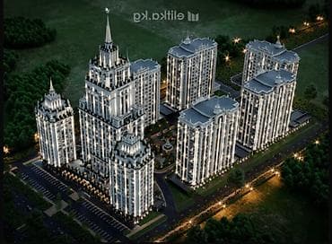 Квартиры: 2 комнаты, 80 м², Асанбай мкр Элитка, 4 этаж, ПСО (под самоотделку) — 4
