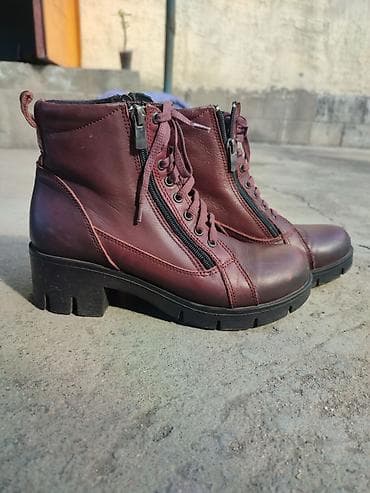 кок бору отук: Женские ботинки бордового цвета - Материал верха: натуральная кожа - — 3
