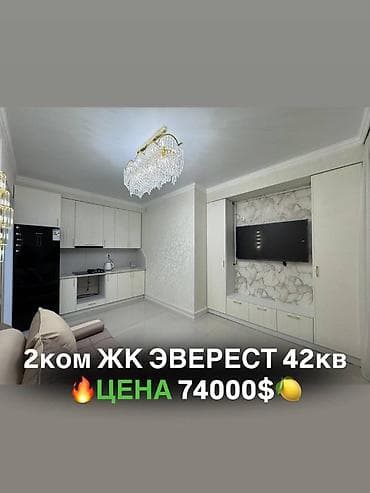 Батирлер: 2 бөлмө, 41 м², Элитка, 10 кабат, Евроремонт — 1