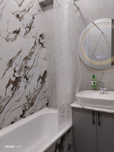 посуточная аренда квартир в бишкеке: 2 комнаты, Душевая кабина, Постельное белье, Кондиционер — 13