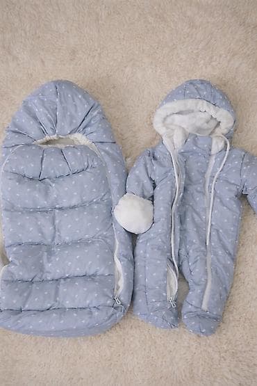 зимний кокон: Тёплый зимний комбинезон-конверт для малыша Очень тёплый комбинезон — 1