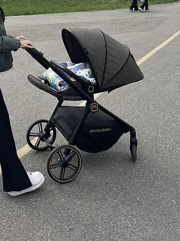 детски кийим: Прогулочная коляска INING BABY Снизу цвет богажника стал немного — 2