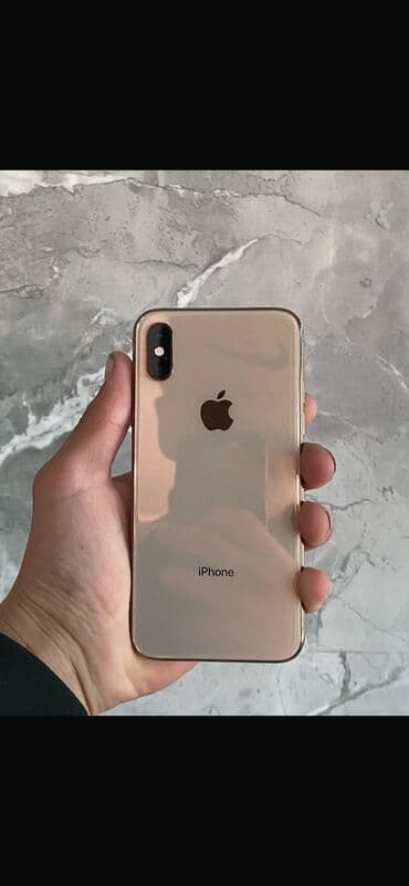 скупка ноутов: IPhone Xs, Колдонулган, 64 ГБ, Алтын, Заряддоочу түзүлүш, Коргоочу айнек, Каптама, 92 % — 1