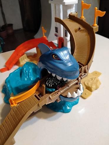 кот акула: Hot Wheеls Атака Акулы. Оригинал!!! Горка с бассейном. Веселая игра — 3