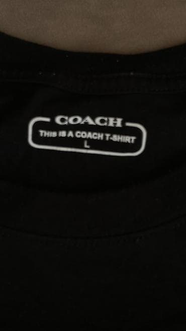 Футболки: Мужская футболка, L, Coach, Б/у, цвет - Черный, Самовывоз, Бесплатная доставка, Платная доставка — 3