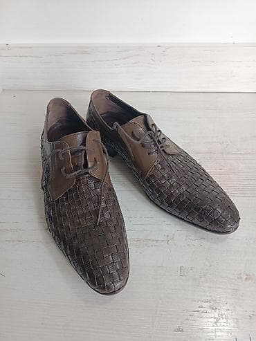 обувь белая: Мужские туфли, 42, Б/у, цвет - Коричневый — 1