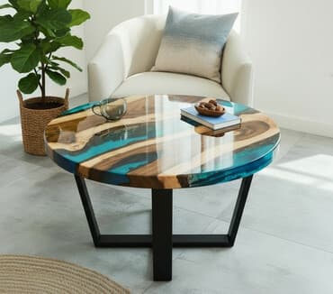 Столы из массива дерева с эпоксидной смолой - Авторские столешницы at lalafo.kg Столы из массива дерева с эпоксидной смолой - Авторские столешницы