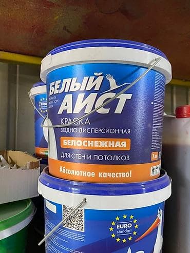 Водо-дисперсионная краска "Белый Аист" предназначена для окрашивания at lalafo.kg Водо-дисперсионная краска "Белый Аист" предназначена для окрашивания