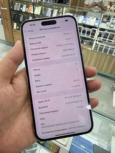 IPhone 13 Pro Max, Б/у, 128 ГБ, White Titanium, Защитное стекло, Чехол, 83 % — 10