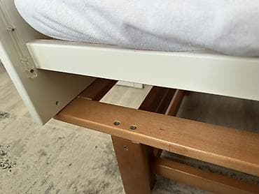 neta v: Детская односпальная кровать, Б/у, Для девочки, Для мальчика, С матрасом, Дерево, Самовывоз — 5