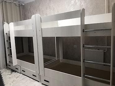 двух ярусный кровати: 14000сом без матрасов Матрасы 1шт 6000сом Двухъярусная — 8
