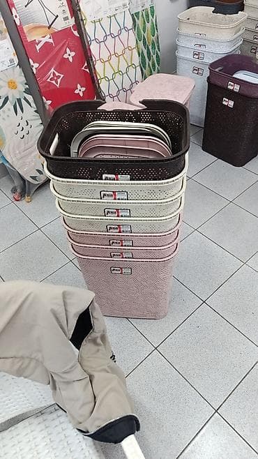 вешалка металлическая: Корзина для вещей, цвет - Серый — 8