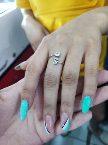 эксклюзивные свадебные пригласительные: Серебряные кольцы с буквами Серебро 925 пробы Размеры без размерный — 5