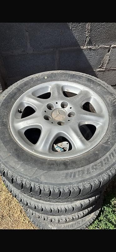 литые диски на мерс: Колеса в сборе 225 / 60 / R 16, Зима, Б/у, Комплект, Легковые, Литые, отверстий - 5 — 1