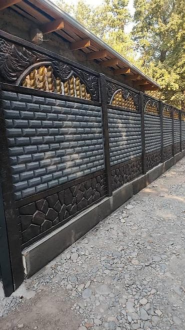 помпо бетон: Декоративные бетонные заборы и панели - Материал: армированный — 4