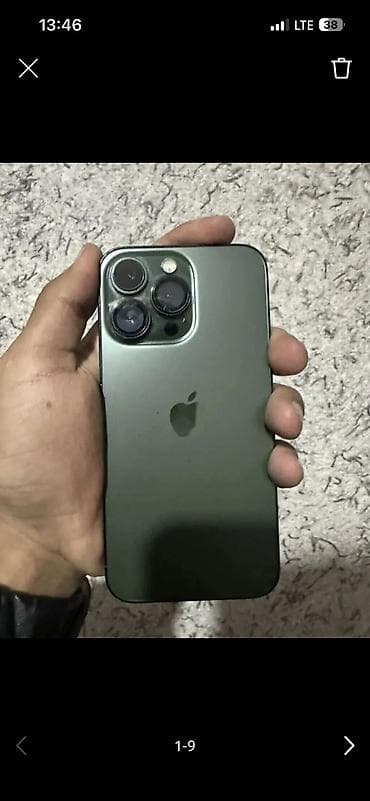 IPhone 13 Pro, Б/у, Alpine Green, Зарядное устройство, Защитное стекло, Чехол, 85 %