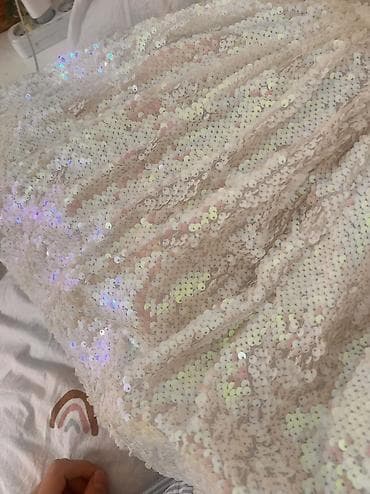 школьная блузка: Детское платье, цвет - Белый, Б/у — 10