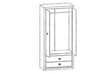 шыфонеры: Шкаф для одежды 2Д коллекции Коен МДФ, Штрокс Темный, БРВ Брест — 3