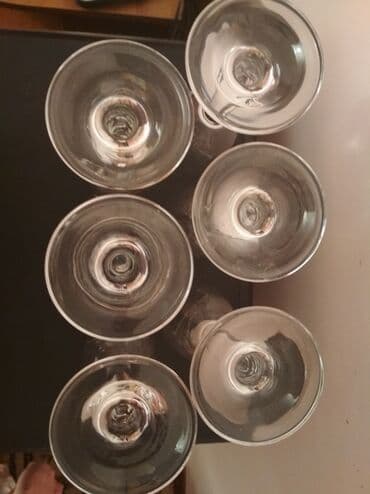 куплю бутылки стеклянные: Новые стеклянные фужеры "Pasabahce" Турция, на высокой ножке, 6 штук — 3