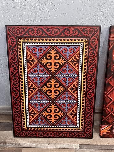 форма одежды: Настенные панели/постеры с этническими орнаментами. - Комплект из 4 — 1