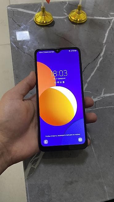 note 5: Samsung Galaxy M12, Б/у, 64 ГБ, цвет - Синий, 1 SIM, 2 SIM — 2