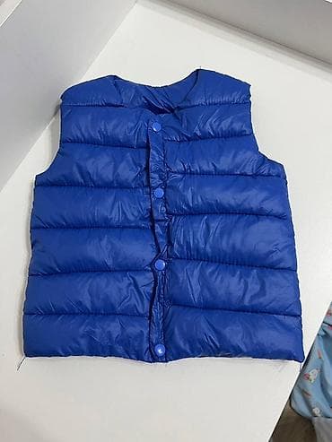 куртка стеганная: Пуховый жилет детский, стеганый, с утеплителем. - Цвет: насыщенный — 1