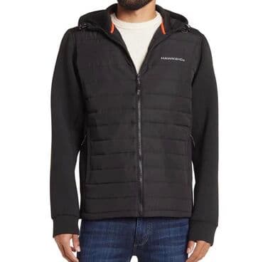 button куртки бишкек: HAWKE & CO. Неопреновая гибридная куртка с цветными блоками и — 3