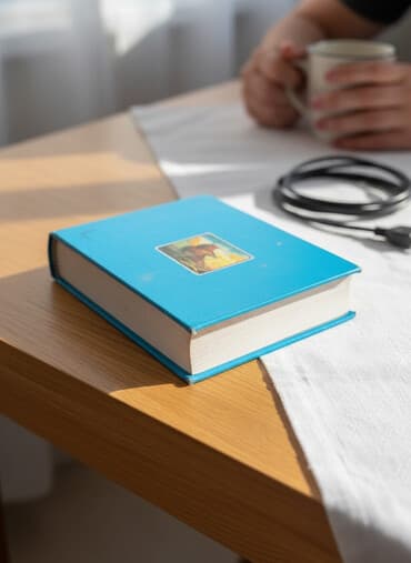 Толстая тетрадь/блокнот в твердой обложке. - Формат: примерно A5 -