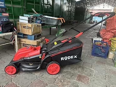 Электрическая газонокосилка RODEX - Тип: электрическая, колесная, с at lalafo.kg Электрическая газонокосилка RODEX - Тип: электрическая, колесная, с