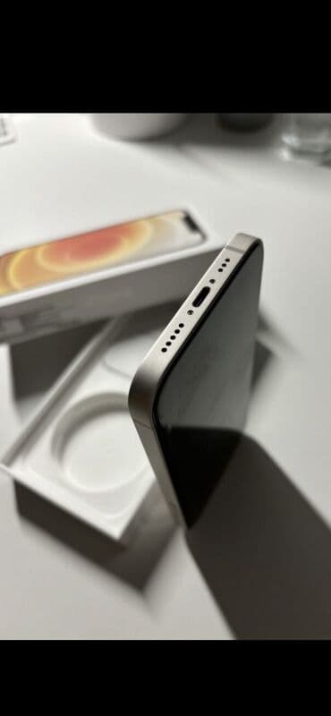 бу телефоны в бишкеке айфон: IPhone 12, Б/у, 128 ГБ, Белый, Чехол, Кабель, Коробка, 71 % — 2