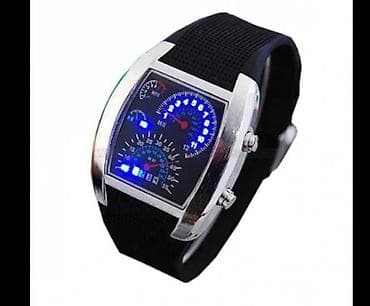 Часы-браслет со светодиодной индикацией в стиле приборной панели авто