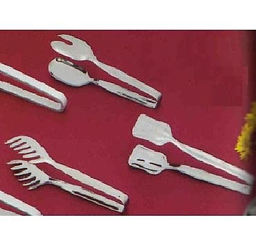 китайские палочки: Шипцы для торта, спагетти и сервиса, вся из нержавеющей стали, п-во — 1
