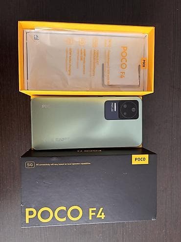 Уюлдук телефондор жана аксессуарлар: Poco F4, Колдонулган, 128 ГБ, түсү - Жашыл, 2 SIM — 1