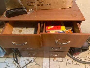 бу мебели: Комод для одежды, Б/у, Без зеркала, МДФ, цвет - Коричневый, Самовывоз — 3