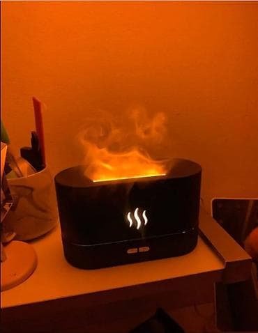 аромадиффузор: Ночник-увлажнитель с эффектом пламени - 2-в-1: атмосферный ночник и — 2