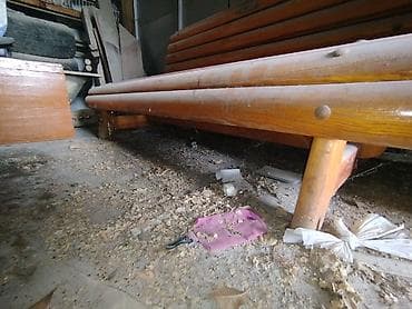 скамейка из дерева: Скамейка Дерево, Со спинкой, Без крыши — 1